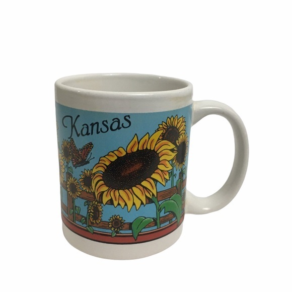 Vintage Kansas Sunflower Coffee Mug. - Picture 1 of 6